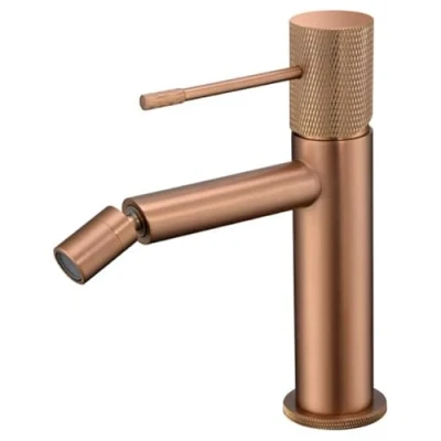 Imagen de MIce Grifo monomando para bidé fabricado en latón Grifos WC Griferia de baño apto agua frio/caliente Color Oro Rosa Cepillado BDD038 2ORC