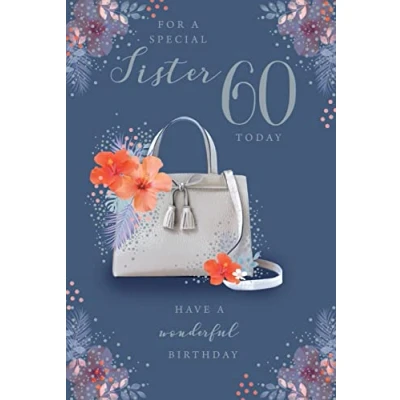 Imagen de For A Special Sister 60 60th Today Tarjeta de felicitación cumpleaños