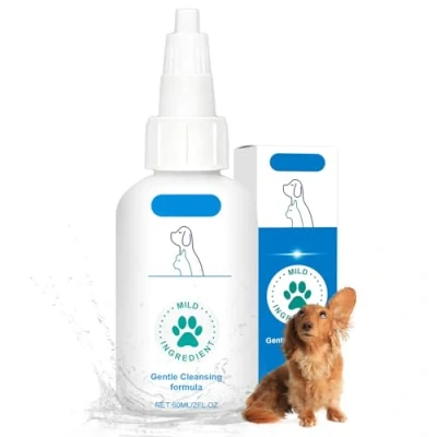 Imagen de ZJCANGLIU 60ml Limpiador Oidos Perros,Limpiador de Oídos Perro,Limpiador Orejas Gatos,para Perros y Limpiar Humectar