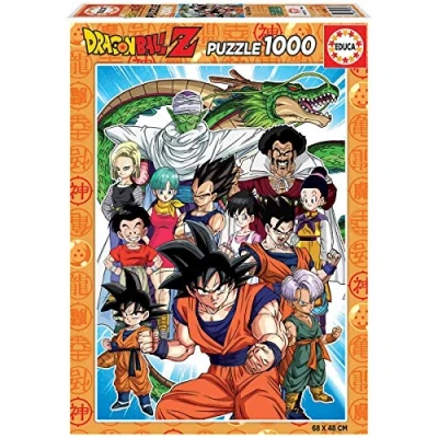 Imagen de Educa Puzzle de 1000 Piezas para Adultos Dragon Ball. Incluye Pegamento Fix Puzzle. A Partir 14 años (18496)