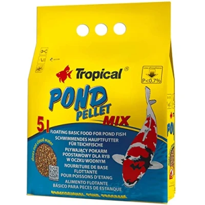 Imagen de Pond PELLET Mix 5L / 650g Alimento Flotante básico para Peces de Estanque, bajo Contenido en fósforo no favorece la proliferación Algas