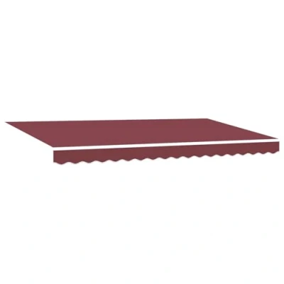 Imagen de vidaXL Tela de reemplazo para toldo Estructura 4x2 m borgoña