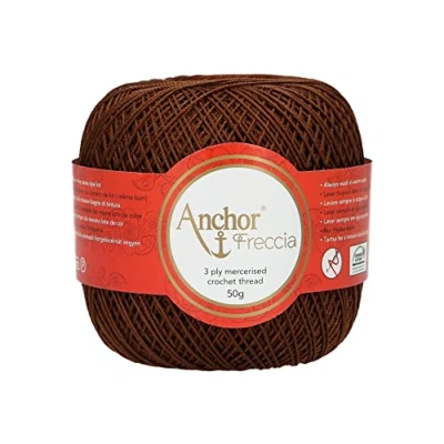 Imagen de Anchor Freccia 4771012 00359 Ovillo de ganchillo (100% algodón), color marrón