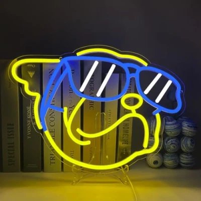 Imagen de Perro Señal de neón Regalo Luz Con interruptor Alimentado por USB sala juegos, habitación infantil, estar, bar, decoración pared, letrero