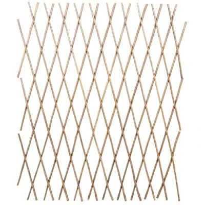 Imagen de vidaXL Valla Enrejada Extensible de Madera Sauce 5 Piezas 90x180 cm Verja