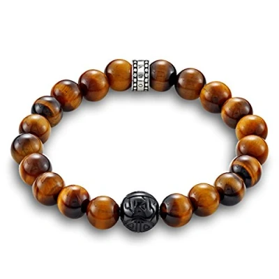 Imagen de Thomas SABO Rebel AT Heart Pulsera, Talla: 17.5, Braun