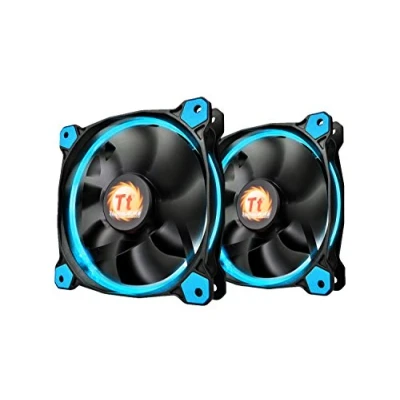 Imagen de Thermaltake RIING CL F048 PL14BU A Ventilador de Caja computadora Flujo Aire Ultra silencioso con LED Azul 140 mm, Paquete Doble