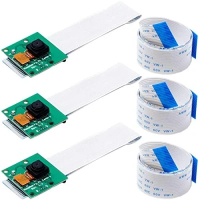 Imagen de AZDelivery 3 x Cámara con Cable de Cinta Flexible 15cm y 100cm para Raspberry Pi eBook Incluido