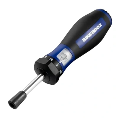 Imagen de BikeBroz Llave dinamométrica para reparación de bicicletas (1/4 pulgadas, destornillador par torsión con soporte puntas y traje derecho, 1 6 Nm, Spencer Screwtorque)
