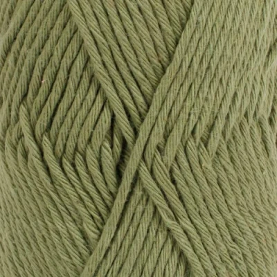 Imagen de Hilo de tejer y ganchillo 100% algodón, 4 o mediano, peso Aran, Drops Paris, 1.8 oz 82 yardas por bola (25 verde musgo)