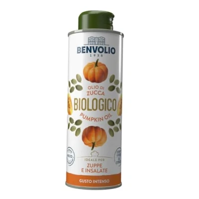 Imagen de Aceite de Semillas Calabaza Ecológico Benvolio 1938 250ml prensado en frío Ideal como condimento crudo para ensaladas y sopas. (1)
