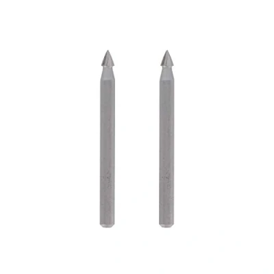 Imagen de Dremel 118 Juego de accesorios fresado, 2 fresas alta velocidad en forma triángulo con un diámetro trabajo 3,2 mm