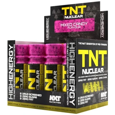 Imagen de NXT Nutrition TNT Nuclear Shots Bebida preentrenamiento 12 x 60 ml Todos los sabores (caramelos mixtos)