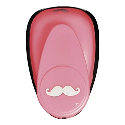 Imagen de Ideen mit Herz perforadora gigante con diseño de bigote, tamaño del motivo: 5 x 1,5 cm, para papel, manualidades fiestas y manualidades, decoración mesa