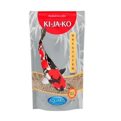 Imagen de KI JA KO Germen de Trigo alimento Especial para koi, Rico en Vitamina E Natural y ácidos grasos Omega 3, con Alto Contenido Trigo, alimentación Primavera otoño 3 kg / 6mm