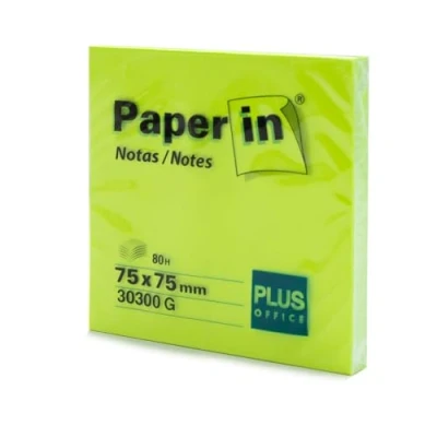 Imagen de Plus Office Bloc de Notas Autoadhesivas Neón, Adhesivas Para Oficina, Colegio, Universidad, Rápidas y Recordatorios, 100 Hojas (Verde, 12 unidades)