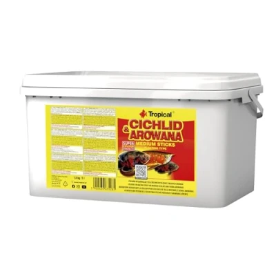 Imagen de Cichlid&amp;AROWANA Medium Sticks 5L / 1,8kg Alimento Que Potencia el Color para cíclidos medianos y arawanas jóvenes