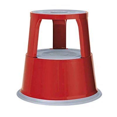 Imagen de Wedo Taburete con Ruedas de Metal, Rojo