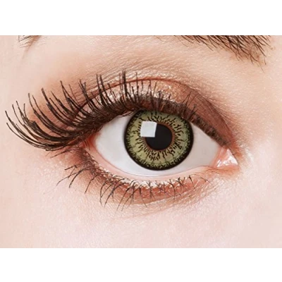 Imagen de aricona Kontaktlinsen Lentes de contacto verdes coloreadas sin dioptrías color puede utilizarse durante 12 meses, 2 piezas