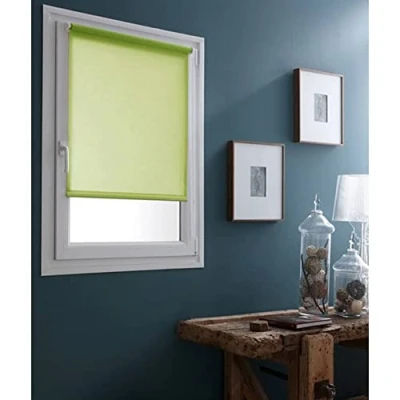 Imagen de MADECOSTORE Estor Enrollable tamizante, Tejido poliéster, Verde Claro, L71 x H190cm (Tissu L67cm)