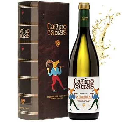Imagen de CAMINO de CABRAS Estuche Vino Gourmet para Regalar Blanco Godello D.O. Valdeorras Selección Gallego Pack 1 Botella x 750 ml
