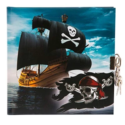 Imagen de goldbuch Piratas, 96 páginas Blancas, Cuaderno, Diario Infantil con Cerradura y 2 Llaves, Cubierta impresión artística, Aprox. 16,5 x cm, Color (44 077)