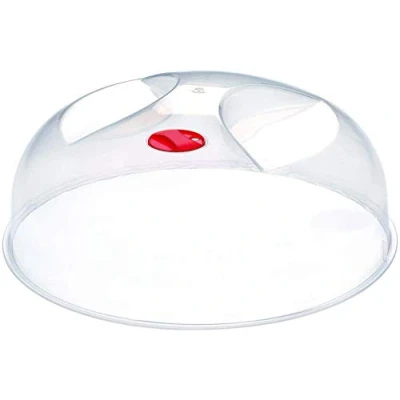 Imagen de Space Home Tapa Microondas Libre BPA Tapadera Protectora para con Válvula Protector 24 cm Polipropileno Rojo