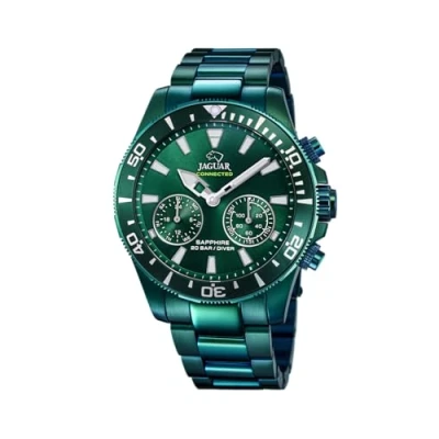 Imagen de JAGUAR Reloj Hombre J990/1 Smartwatch Caja de Acero Inoxidable 316l Verde Correa