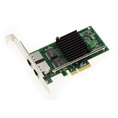 Imagen de Kalea INFORMATIQUE Tarjeta controladora de Red Gigabit Ethernet 2 Puertos en Ranura PCIe x4 con chipset Intel I350 T2 (NHI350AM4)