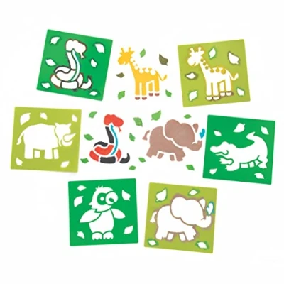 Imagen de Baker Ross Plantillas de animales la selva (pack 6) para manualidades infantiles