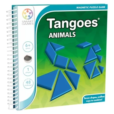Imagen de Tangoes Animales Smart Games, Tangram magnetico, Juegos de Viaje, Puzzles Infantiles, Juego Educativo, tangrams Infantil, smartgames