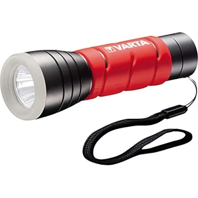 Imagen de Varta 3X (Roja) Linterna LED 5 W, IPX4, 3 Pilas AAA Incluidas, Rojo, One size