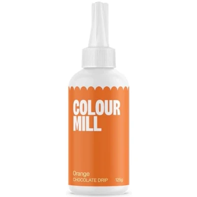 Imagen de Colour Mill Choco Drip Orange, Cake Glasur, Glaseado de Chocolate para Cake, Tartas, Galletas, Macarons, Helados, Pops, Fresas, Decoración Tortas, Naranja, 125 g
