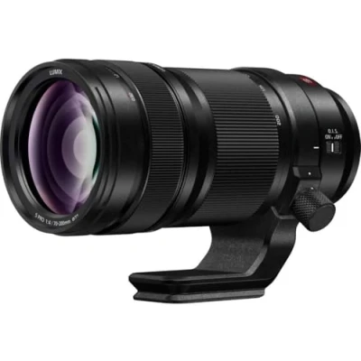 Imagen de Panasonic LUMIX S PRO R70200E Teleobjetivo (70 200 mm, F4.0 O.I.S. MILC 23/17, zoom 0.92 m, vídeo 4K, estabilizador óptico de 5 ejes, resistente a salpicaduras y frío) negro