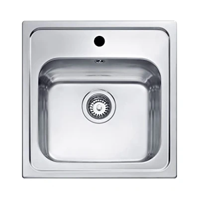 Imagen de ¡Oferta 21% ! Teka Eline 1C Fregadero De Cocina Acero 1Ø Cest C/Reb Sf 50 Cm 1 Cubeta 0 Escurridor