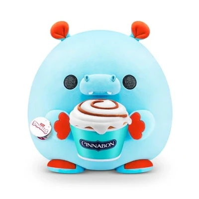 Imagen de Snackles Series 1 Wave 2 Hippo (Cinnabon), Surprise Medium Plush, Ultra Soft 35 cm, Collectible Plush with Real Brands, (Cinnabon)