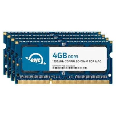 Imagen de OWC 16GB Kit de actualización Memoria 4 x 4GB PC10600 DDR3 1333MHz SO DIMMs para iMac 21.5&quot; &amp; 27&quot; Mid 2010/2011