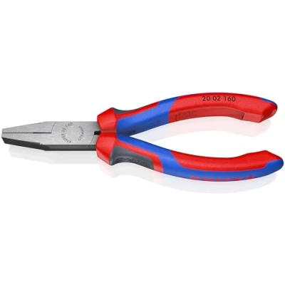 Imagen de Knipex Alicate de boca plana negro atramentado, con fundas multicomponentes 160 mm 20 02