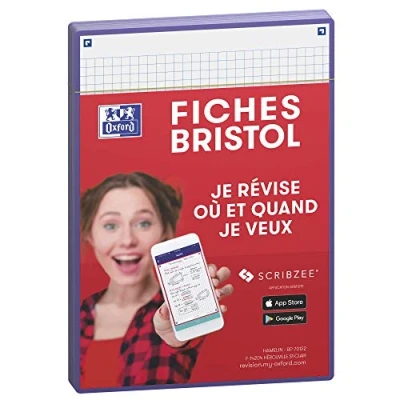 Imagen de Oxford Revision 2.0 Lote de 50 fichas Bristol A5 (14, 8 x 21 cm), color morado