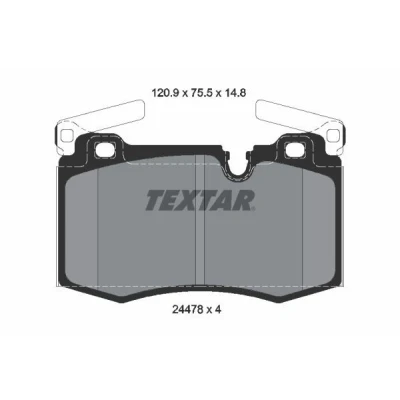 Imagen de TEXTAR 2447801 Juego de pastillas freno preparado para indicador desgaste MINI: Hatchback, Coupé, Clubman