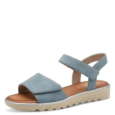Imagen de Jana Softline 8 28265 42 802 Denim Flache Sandale Komfortable Mehrweite Alltagsschuh Festlich Elegant, Sandalias Planas Mujer, 39 EU Ancho