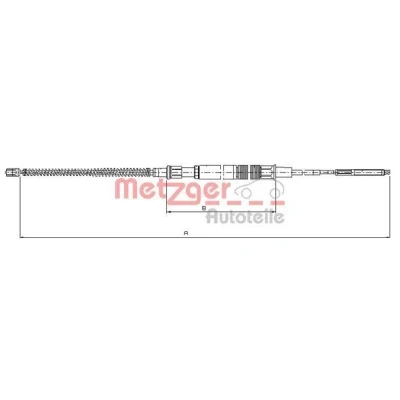 Imagen de METZGER 10.7409 Cable de Freno Mano Atrás izquierda, derecha, izquierda 1582/935 Tambor COFLE VOLKSWAGEN: GOLF 3