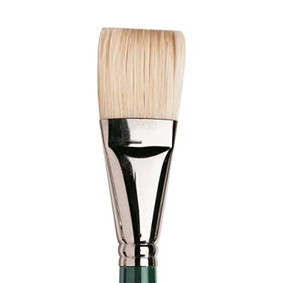 Imagen de Winsor &amp; Newton Pinceles Winton para óleo o acrílico, pelo de cerda, mango largo,plano corto nº 16