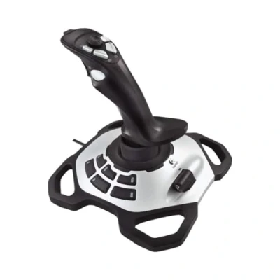 Imagen de Logitech G Extreme 3D Pro Joystick, Control de Timón con Eje Torsión, 12 Botones Programables, Selector Vista 8 Vias, Base Sólida, Disparador Acción Rápida, USB, PC Negro/Plata