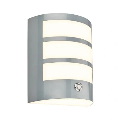 Imagen de BRILONER aplique LED sin conexión a la red con toque, regulable en pasos, temporizador 15 min., recargable, exterior, iluminación de pared luz exterio, 18x15x7 cm, cromo mate