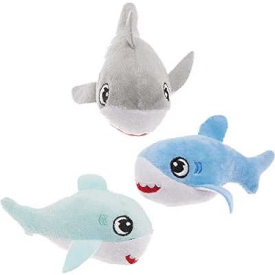 Imagen de Baker Ross FX748 Peluche tiburón Pack de 3, Peluches para fiestas infantiles