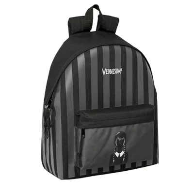 Imagen de Safta WEDNESDAY Day Pack Infantil, Mochila Calidad y Máxima Resistencia, Cómoda Versátil, 33x15x42 cm, Color Negro