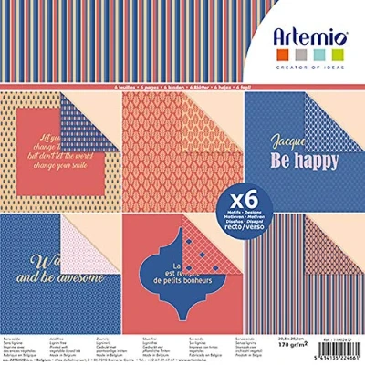 Imagen de Artemio Bloque de 6 Hojas Felicidad, 30 x cm, Multicolor, 45 cm