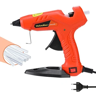 Imagen de ValueMax Pistola de Pegamento Caliente 30W Silicona Caliente, 7mm x 100mm,20 Barras Mini para DIY, Reparaciones, Madera, Oficinas.