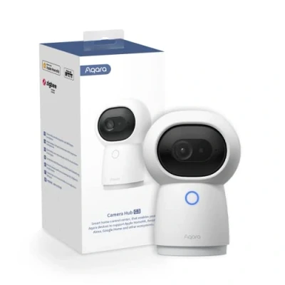 Imagen de Aqara 2K Cámara Hub Interior G3, Reconocimiento Facial y Gestos con IA, Mando a Distancia IR, Ángulo de Visión 360, Compatible HomeKit Secure Video, Alexa, Google Assistant, IFTTT